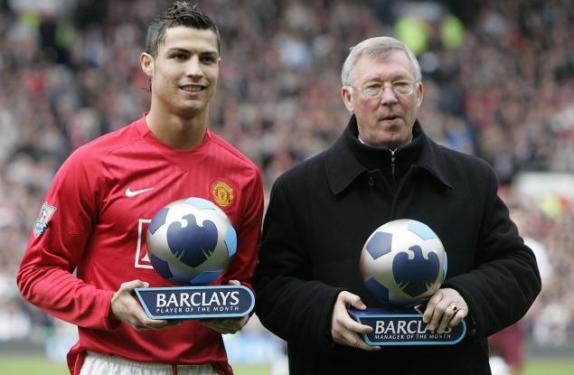 Cristiano Ronaldo y Alex Ferguson