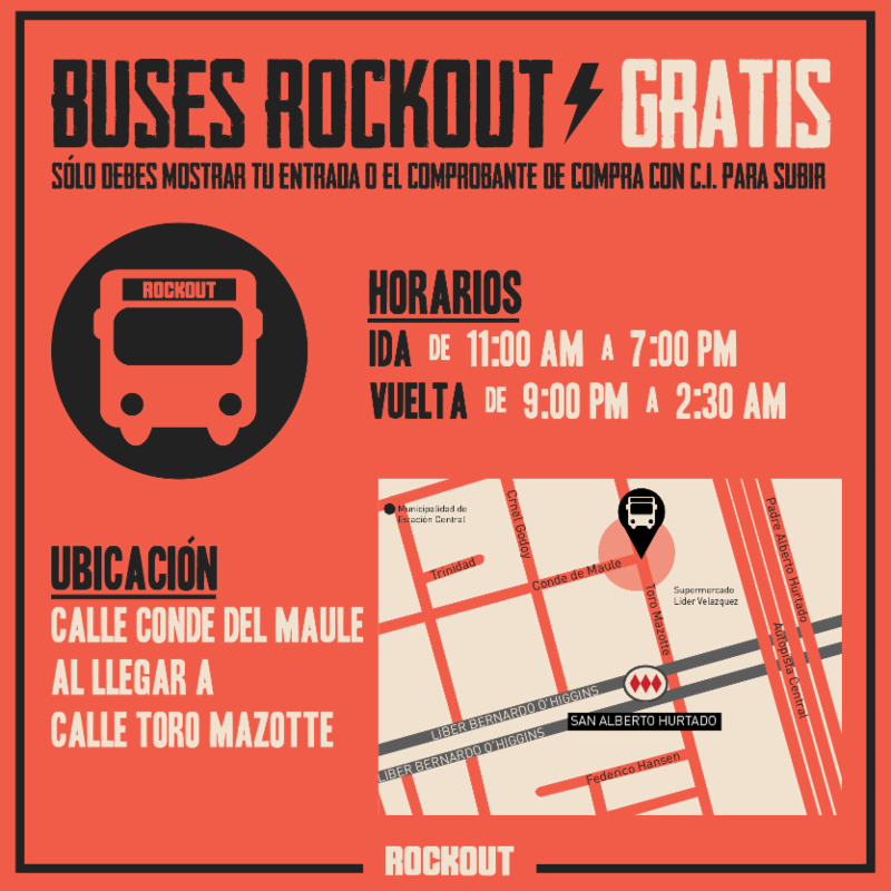 horarios buses rockout