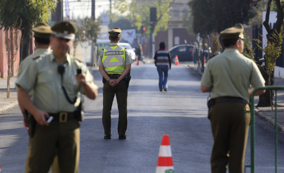 Resguardo Policial durante declaración de Sebastian Davalo