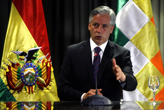 Conferencia de prensa del vicepresidente de Bolivia, Álvaro García Linera