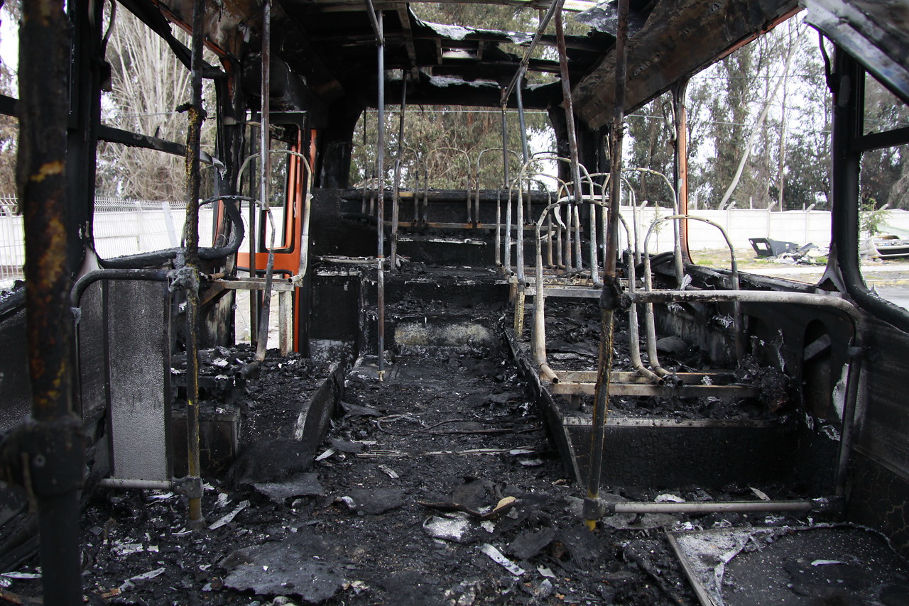 comunas con más buses quemados