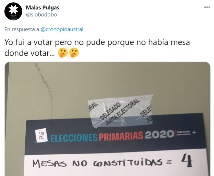 cierre de mesas primarias