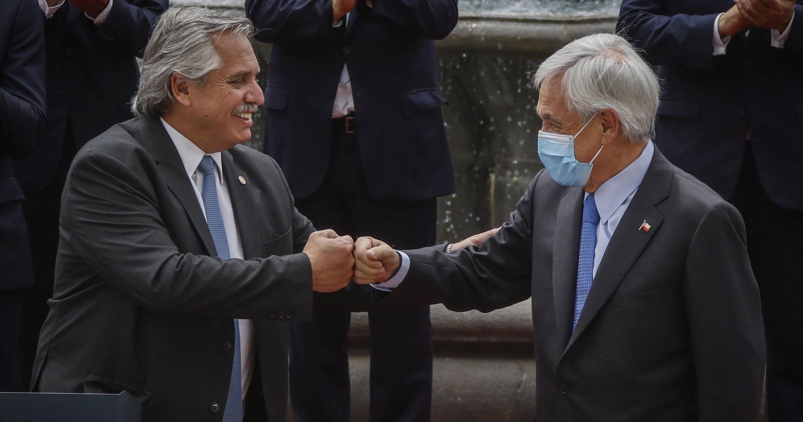 Presidente Piñera recibió a Alberto Fernández en La Moneda