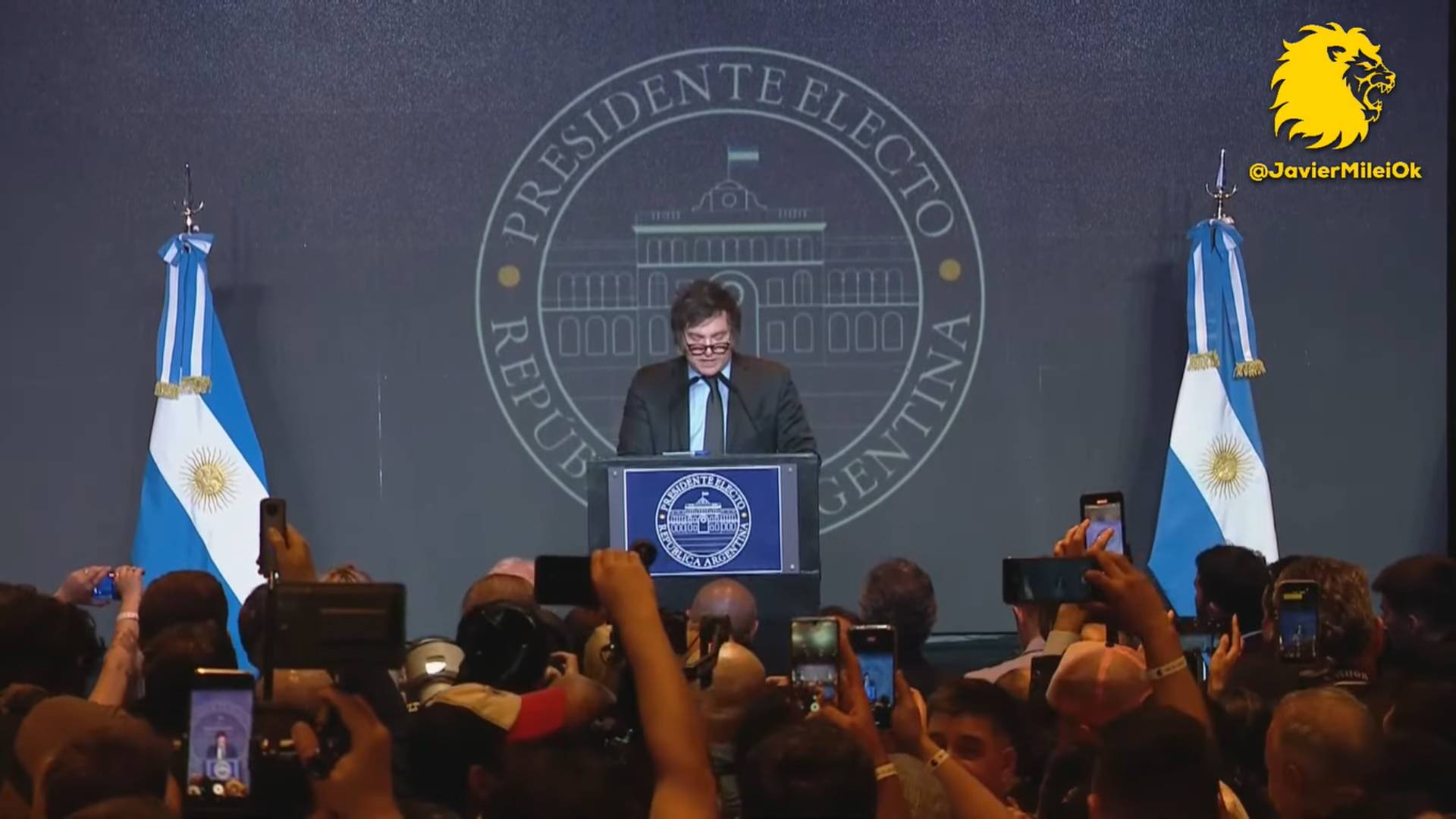 El Primer Discurso De Javier Milei Como Presidente Electo