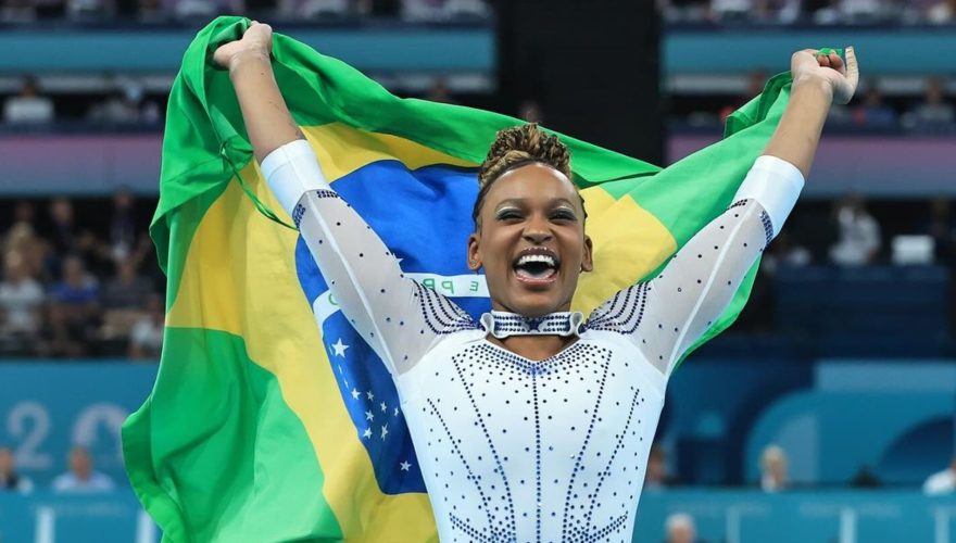 Rebeca Andrade ganó el oro tras vencer a Simone Biles en París 2024