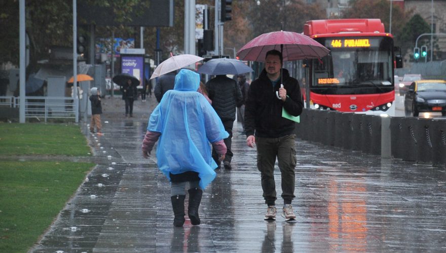 lluvia en Santiago