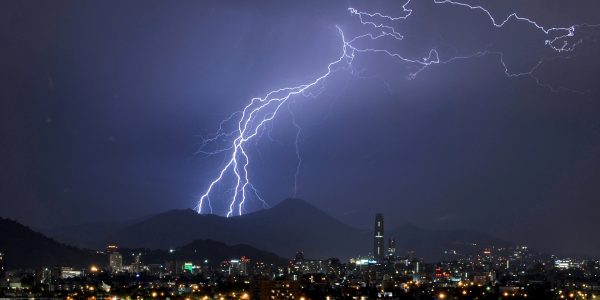 tormenta eléctrica santiago región metropolitana