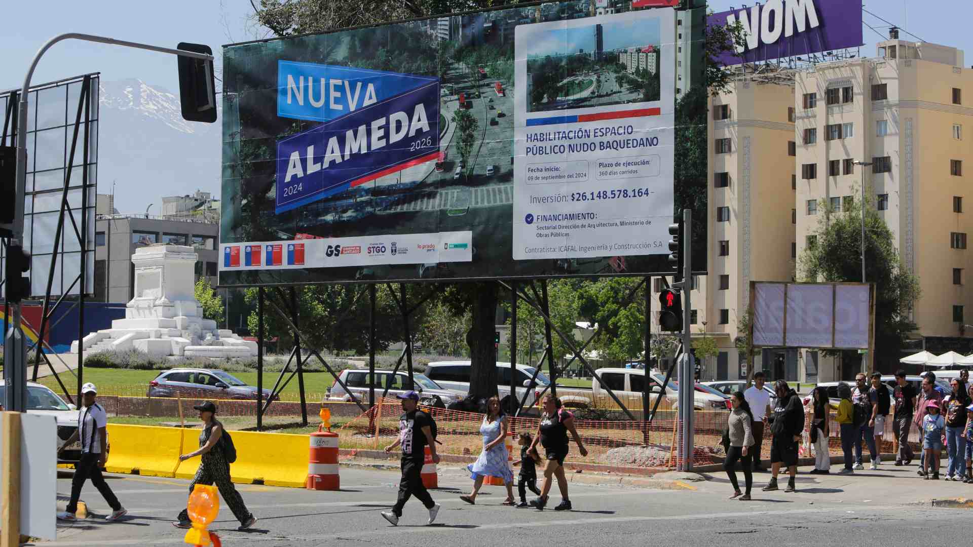 Remodelación en Plaza Italia: revisa los nuevos desvíos que mantendrán la Alameda cortada