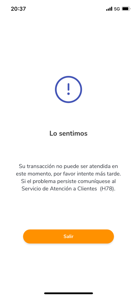 Otra imagen del problema en BancoEstado